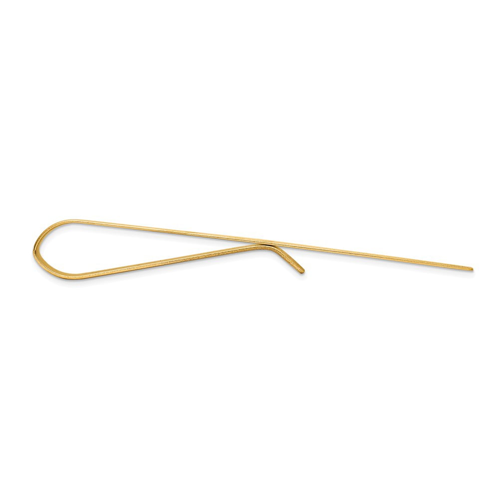 14k Yellow Gold Engravable Polished Tie Bar 