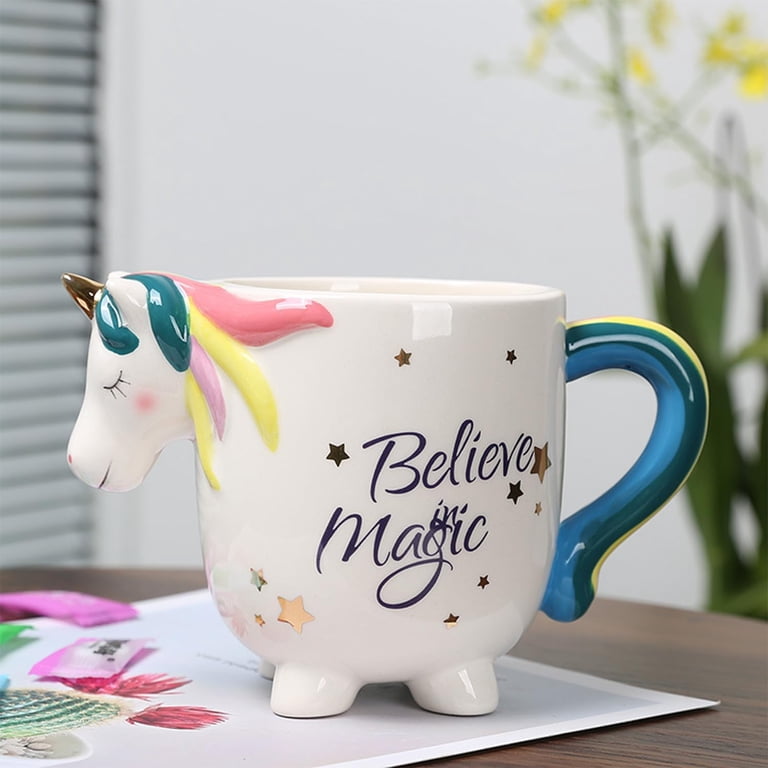 Farcauo Unicorn Mug Gift for Woman Large 500ml Kawaii 3D Animal Mug Sweet  Ceramic Tea Cups Porcelain Coffee Cup Unicorns Decor Cups Unicorn Tea Coffee  Mugs Birthday Gifts for Women Girl Friend -