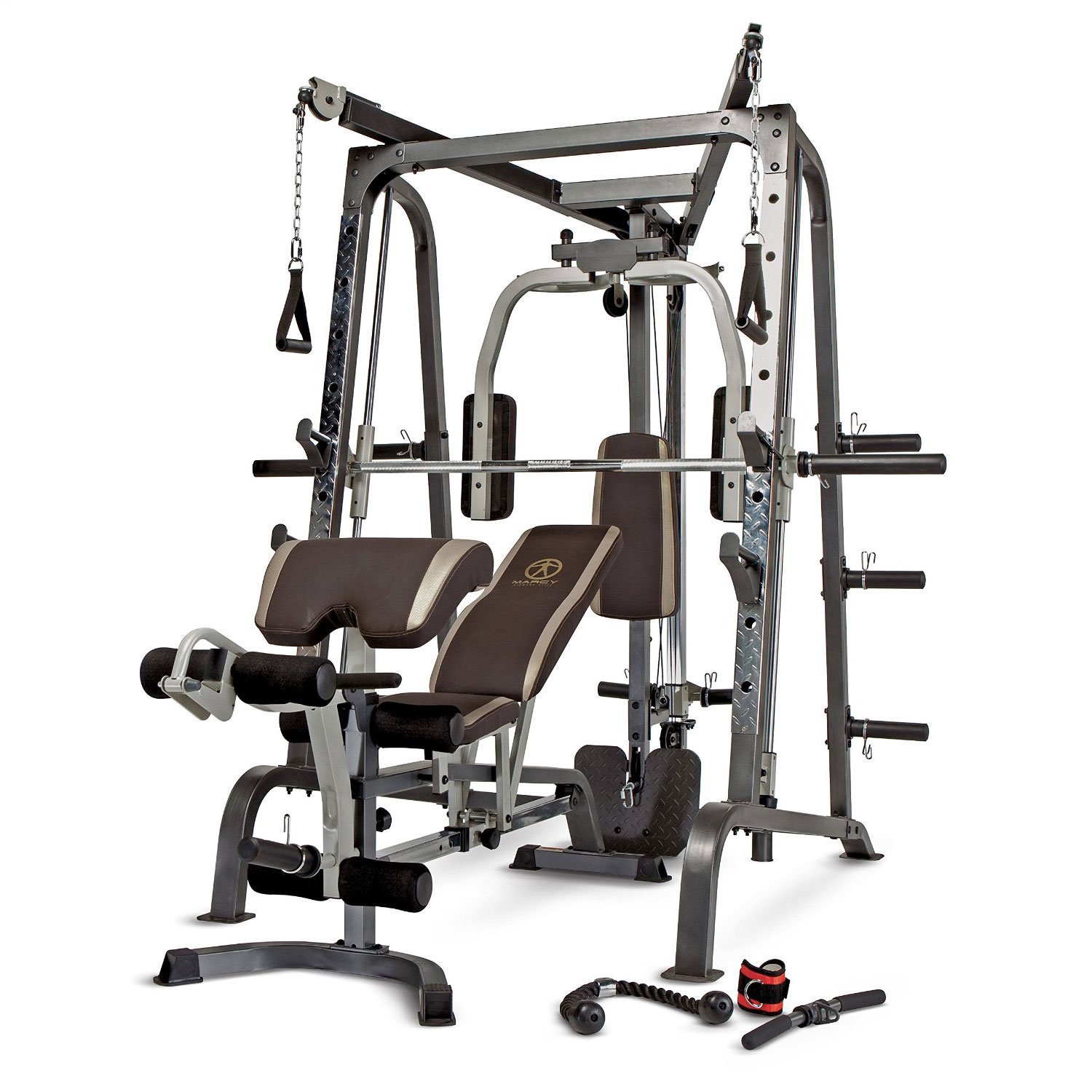 Marcy Diamond Elite Olympic Smith Cage Machine, Plate Loaded Home Gym Total Body Workout Machine (MD-9010G) - image 5 of 13