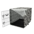 thumbnail image 3 of Abstract Dog Crate Cover, Modernistic Geometry Inspired Graphic with Rectangles and Lines, Easy to Use Pet Kennel Cover Small Dogs Puppies Kittens, 7 Sizes, Charcoal Grey Eggshell, by Ambesonne, 3 of 6