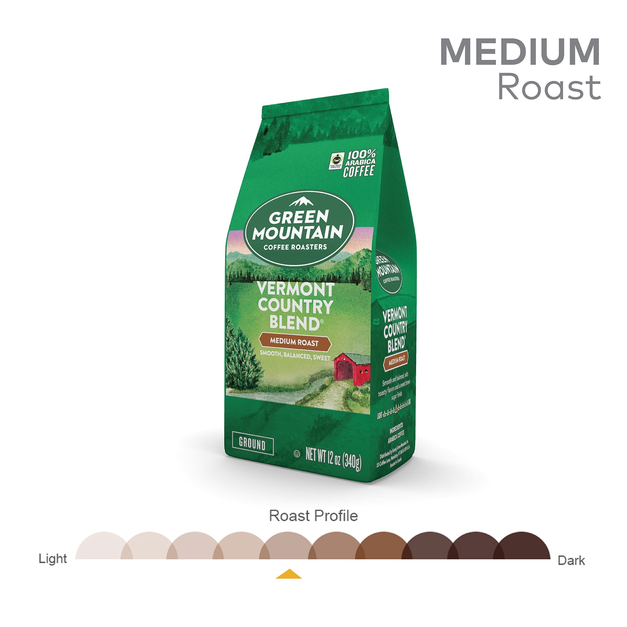 Green Mountain Coffee Roasters Vermont Country Blend, Medium Roast, Ground Coffee, 12 oz