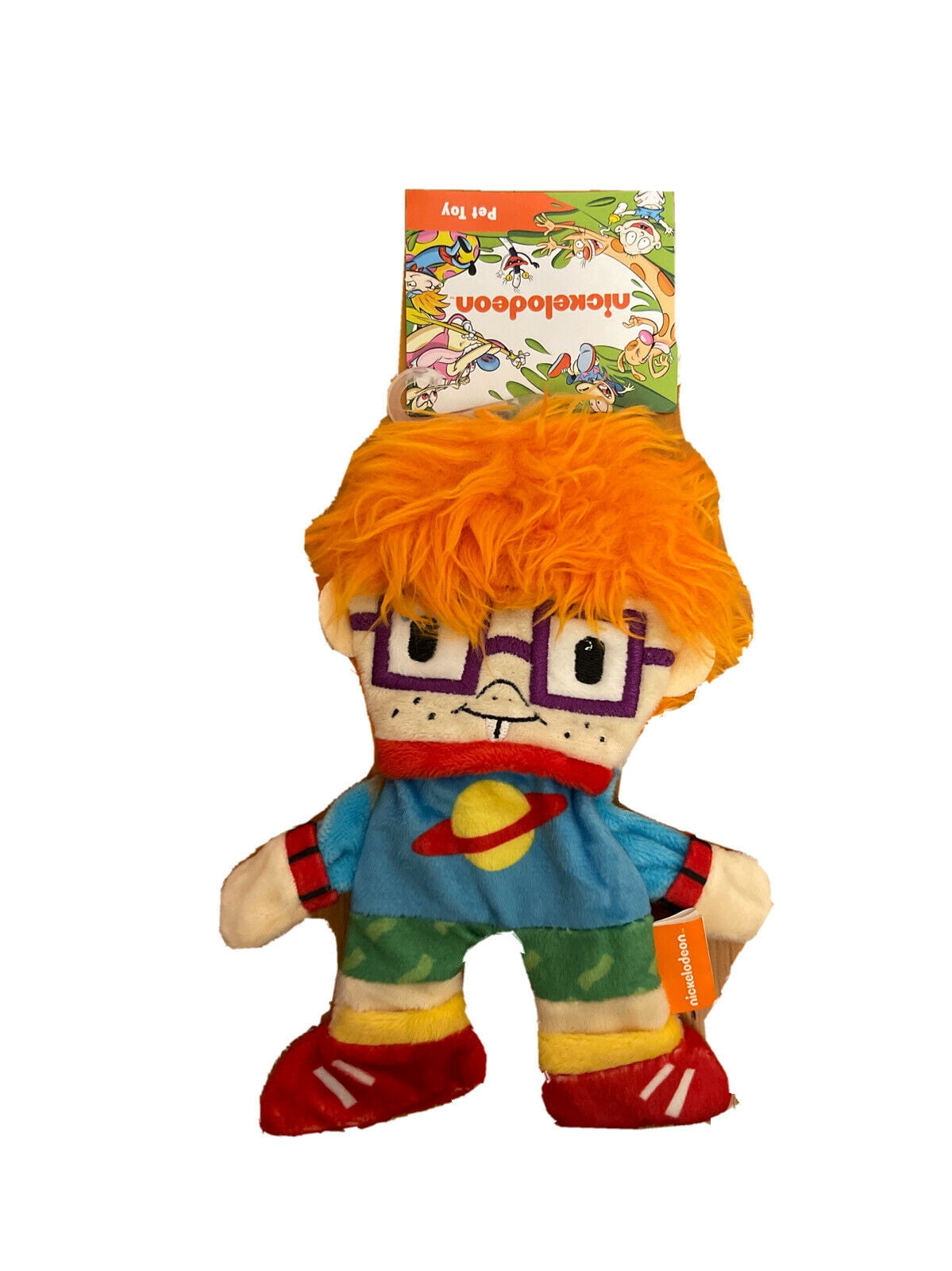 Nickelodeon Rugrats 6’’ Chuckie Crinkle Squeaky Flattis Dog Toy