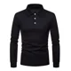 thumbnail image 3 of Playera Tipo Polo Manga Larga Con Licra Slim Fit Moda 2112 M, 3 of 8