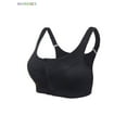 thumbnail image 2 of BadPiggies Women's Comfort Zip Front Close Sports Bra Padded Yoga Bra Fitness Tank Top Underwear (M, Black), 2 of 6