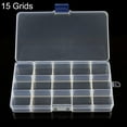 thumbnail image 2 of Yirtree 15/10/24 Grids Clear Plastic Organizer Box Storage Container Jewelry Box with Adjustable Dividers for Beads Art DIY Crafts Jewelry Fishing Tackles, 2 of 8