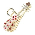 thumbnail image 2 of French Barrette Hair Clips Retro Hair Claw Clip Pipa Shape Vintage Alloy Hair Jaw Clips Hairpin Hair Updo Grip Hair Jaw Clamp Hair Catch Barrette for Women Girls (Golden) Pearl Headpiece, 2 of 7
