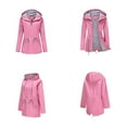 thumbnail image 4 of Windproof Zip Up Jackets for Womens Coat Fashion Windbreaker Outerwear Casual Rainproof Jacket, 4 of 9
