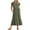 Army Green, variant on gakvbuo summer dresses for women 2024 vacation trendy Women's Summer Casual Short Sleeve Crewneck Dress Casual Flowy Tiered Maxi Beach Dress With Pockets
