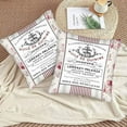 thumbnail image 5 of Vintage French Ticking Modern Floral Throw Pillow Cover,Set of 2 18X18 Inch Velvet Huile De Quinine Elegance Fountain Pink Rose Wreath Striped Cushion Covers Deco Home Couch Living Room Bed, 5 of 5