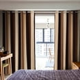 thumbnail image 2 of Bedroom Curtains Absolute Heat Insulation Chenille Vertical Striped Color Window Curtains Living Room Buttonhole Curtains 53"W x 84"L (Pack of 2), 2 of 6