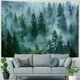 thumbnail image 4 of Shiartex Misty Forest Tapestry for Bedroom, Nature Mist Foggy Landscape Wall Tapestry Hanging, Green Trees Wall Art Vintage Retro Room Decor for Living Room College Dorm Multi Size Painting, 4 of 6