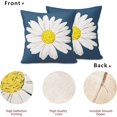 thumbnail image 5 of Daisy Flower Blue Pillow Covers 16x16 Inch White Petal Floral Bloom Decorative Pillow Cases Set of 2 Spring Summer Seasonal Farmhouse Throw Pillows for Cushion Sofa Couch Outdoor, 5 of 6