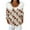 Beige, variant on Women's Fashion Casual Sweater with Zipper Print, Plush Hooded Cardigan Jacket for Christmas Season and Cozy Wear,Pink,S