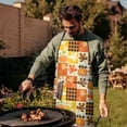 thumbnail image 3 of Fall Pumpkins Leaves Pattern Apron-Garden Aprons for Women with Pockets-Cotton Linen Waterproof Kitchen Cooking Gardening Aprons Adjustable for Kitchen,Cooking,BBQ and Salon 33"x27", 3 of 7
