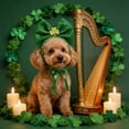 thumbnail image 5 of St Patricks Day Dog Headband with Lace Skirt & Bow, Adjustable Green Costume for Small Dogs, Festive Pet Outfit for Parades & Photos, 5 of 6