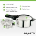 thumbnail image 3 of Open Box Presto 4 qt Stainless Steel Pressure Cooker, Tri Clad Base, Silver, 3 of 10