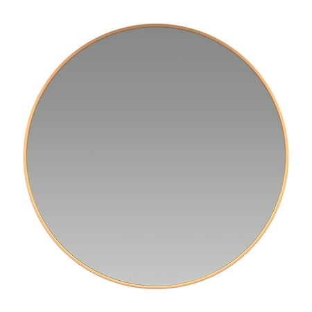Flash Furniture Modern Round Wall Mounted Mirror  Gold
