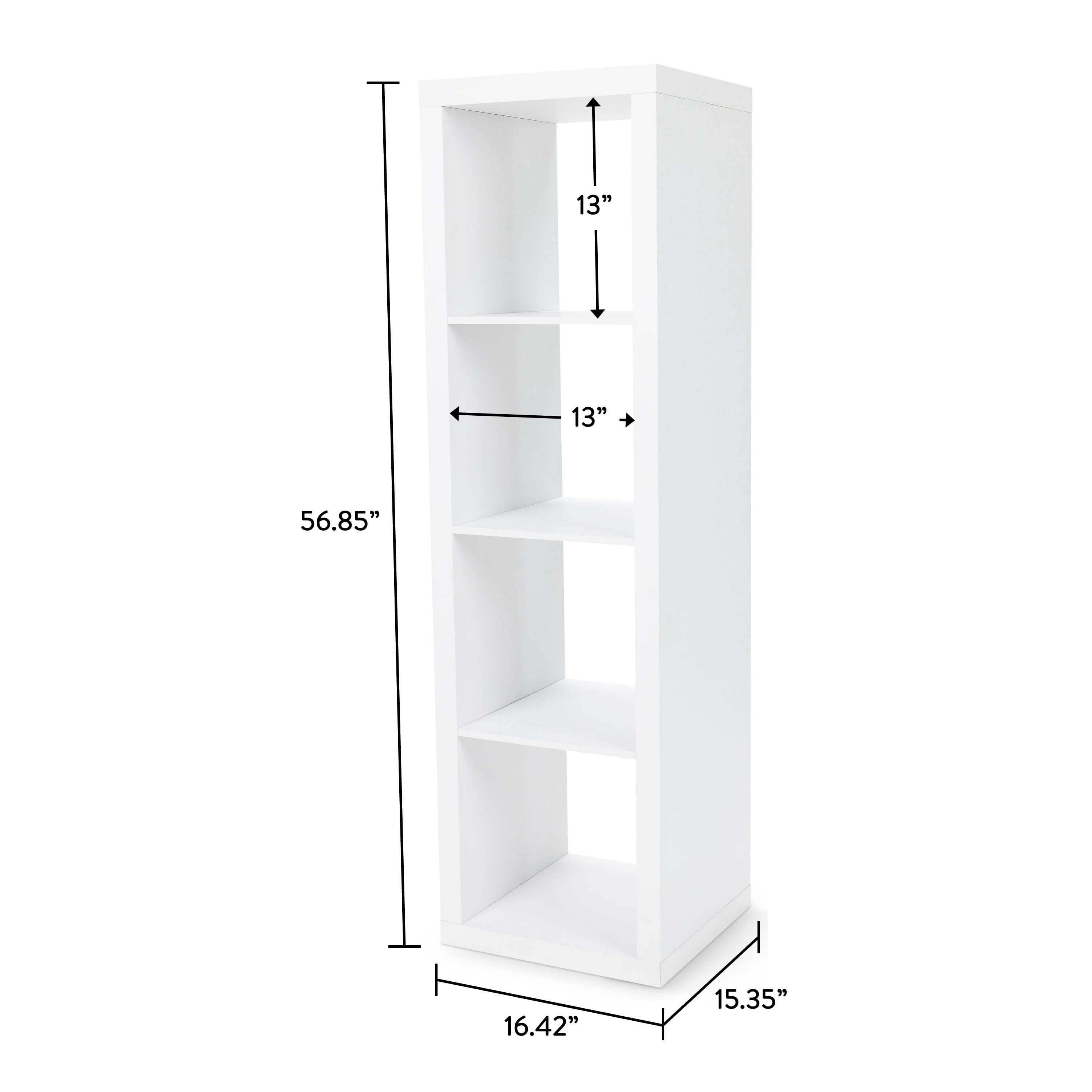Better Homes & Gardens 4 Cube Vertical Storage Organizer, White Texture