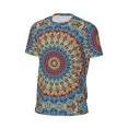 thumbnail image 5 of Rocae Round Mandala for Men's Mesh Quick-Dry Short Sleeve Workout T-Shirt,Mens Crew Neck Tee Lightweight Soft Classic T Shirts Small, 5 of 9