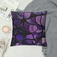 thumbnail image 2 of Glass Mosaic Style Linen Throw Pillow Case Purple Abstract Stained Pillow Cushion Covers Home Sofa Decorative, 2 of 5