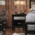 thumbnail image 4 of Simple Relax Wood Nightstand with 2 Drawers in Black, 4 of 5