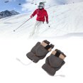 thumbnail image 4 of Guantes con calefacción USB ANGGREK medio guantes de tejer calefacción eléctrica para portátiles, 4 of 8