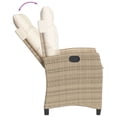 thumbnail image 2 of vidaXL 5 Piece Garden Dining Set with Cushions Beige Poly Rattan, 2 of 5