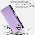 thumbnail image 3 of Allytechgroup for Apple iPhone 11 Pro Max Case Wallet, Retro PU Leather Slim Fit Business Style Magnetic Closure Cards Slots RFID Blocking Phone Case for Women Men, Purple, 3 of 6