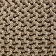 thumbnail image 5 of REDEARTH Round Pouf Ottoman - Hand Knitted Cable Boho Poof Home Décor Pouffe Circular Footrest for Living Room - Bedroom - Lounge - 100% Cotton (19.5"x19.5"x14") - Beige Ivory, 5 of 7