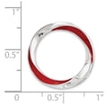 thumbnail image 3 of White Sterling Silver Charm Pendant Red Stackable Expressions Medium Enameled Chain Slide, 3 of 3