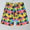thumbnail image 6 of Boys Hawaiian Beach Shorts Summer Trendy Tropical Vacation Swim Trunks Drawstring Quick Dry Casual Holiday Shorts 11T, 6 of 6