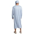 thumbnail image 2 of YiZYiF Men's Striped Loose Sleepwear Long Sleeve Sleep Robe Night Pajama Set with Sleeping Cap Type C L, 2 of 7