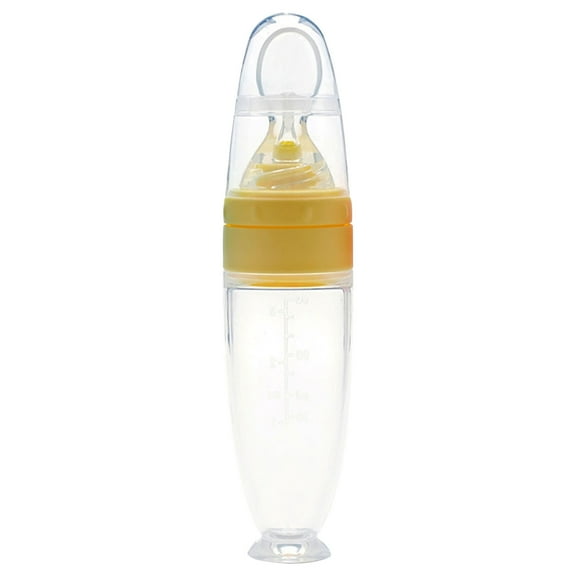 Silicone Bottle for Crowd Training, Baby Bottle with Spoon and Feeding Aid,Baby Bottle Crowd Training Silicone Bottle Spoonfood Supplement Bottle,
