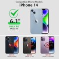 thumbnail image 3 of REJODA-for iPhone 14 Case Waterproof, Metal Heavy Duty with Built-in Screen Protector, Military Grade Shockproof Full Body Protective Defender Rugged Case 6.1 Inch, Black, 3 of 4