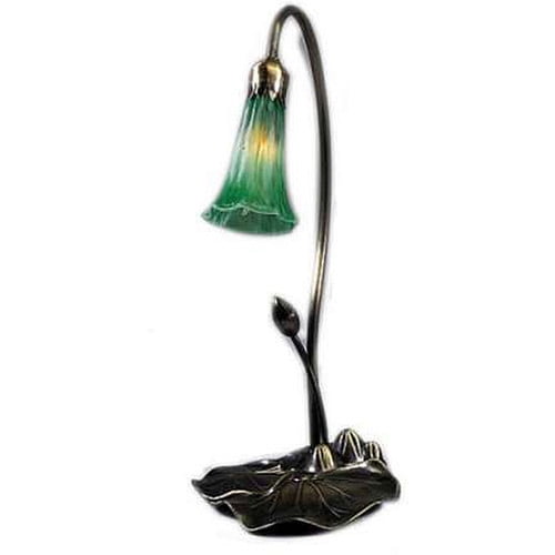 16"H Green Pond Lily Accent Lamp