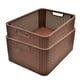 thumbnail image 1 of Paquete De 2 Cajas Organizadoras Duras Tipo Rattan Café, 1 of 5