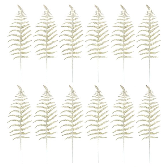LCXmlly Reusable Leaves 12Pcs Simulated Leaves Golden Silver Color Exquisite Decor Simulated Leaves for Christmas Weddings Parties