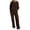 Dark Brown, variant on PRETTYGARDEN Women Fall 2 Piece Outfits Sweatsuits Lounge Sets Quarter Button Long Sleeve Sweatshirt, Wide Leg Sweat Pants, Casual 2 Piece Sets Tracksuit, Airport Travel Outfits for Women