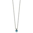 thumbnail image 2 of Shey Couture QTC782 Sterling Silver with 14K Gold Blue Topaz Necklace - Antiqued & Polished, 2 of 3