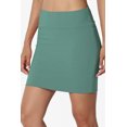 thumbnail image 4 of TheMoogan Women's Basic Stretch Cotton High Waist Double Layer Tube Mini Skirt, 4 of 7
