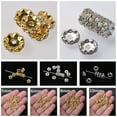 thumbnail image 2 of U8MO 50pcs 5/6/8/10/12mm Rondelle Gold/Silver Crystal Rhinestones Metal Spacer Beads-Gold-6mm, 2 of 9