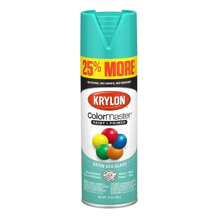 Krylon® ColorMaster Paint + Primer Satin Sea Glass, (Best Type Of Paint For Glass)