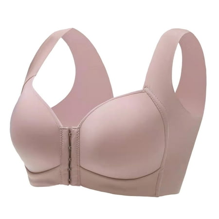 

KaLI_store Strapless Bras for Women Women s Full Coverage Bras for Women Seamless Unpadded Comfortable Unlined Minimizer Bra Pink 44
