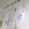 thumbnail image 6 of Butterfly Print Curtain Panel 250X100Cm - Rod Pocket Sheer Window Drapes Clearance - Ciozy, 6 of 9