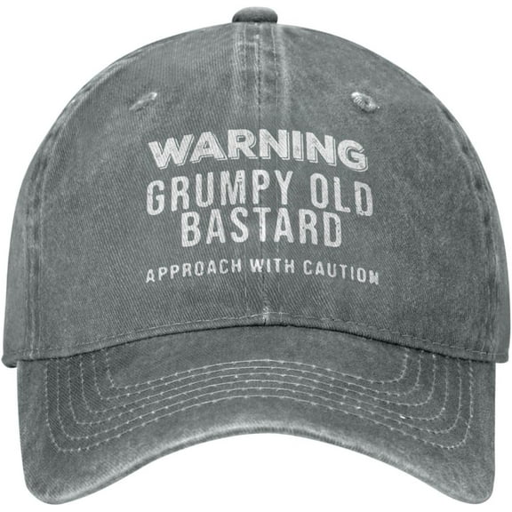 Funny Hat Warning Grumpys Old Bastards Approachs Hat for Men Baseball Hats Cute Caps