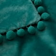 thumbnail image 3 of Pack of 2 Velvet Throw Pillow Covers Pompom Decorative Pillowcases Solid Soft Cushion Covers with Poms Square for Couch Sofa Bedroom Car 18x18inch Dark Green-Green&12"x20", 3 of 6