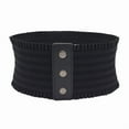 thumbnail image 4 of Ruffles Wide Belt Triple Buckle Elegant Elastic Waistband Decorative Dress Girdle for Women Large Size, 4 of 10