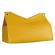 thumbnail image 1 of Elegante porta pañuelos triangular de cuero sintético para el rostro. Amarillo, 1 of 9