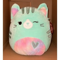 Squishmallow 14" CORINNA Cat Teal VALENTINES DAY Plush 