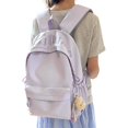 thumbnail image 3 of 19 IN Retro Gothic Letter Backpack, Soft Nylon Casual Daypack, Stretch Side Storage Shoulder Bag, 3 of 7